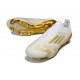 Bota Adidas F50 + Sin Cordones FG Blanco Met Dorado