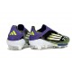 Bota Adidas F50 + Sin Cordones FG Morado Unity Blanco Amarillo Solar 