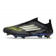 Bota Adidas F50 + Sin Cordones FG Negro Limón Lúcido Blanco