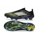 Bota Adidas F50 + Sin Cordones FG Negro Limón Lúcido Blanco