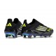 Bota Adidas F50 + Sin Cordones FG Negro Limón Lúcido Blanco