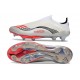 Adidas F50 + Sin Cordones FG X MESSI Ftwr Blanco Rojo Lúcido Plateado Met.