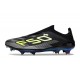 Bota Adidas F50 + Sin Cordones FG Negro Hierro Met. Limón Lúcido