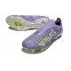 Bota Adidas F50 + Sin Cordones FG Violeta Tone Limón Lúcido Morado Rush