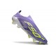 Bota Adidas F50 + Sin Cordones FG Violeta Tone Limón Lúcido Morado Rush