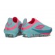 Bota Adidas F50 + Sin Cordones FG Flash Agua Rosa Lúcido Lucid Cyan