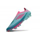 Bota Adidas F50 + Sin Cordones FG Flash Agua Rosa Lúcido Lucid Cyan