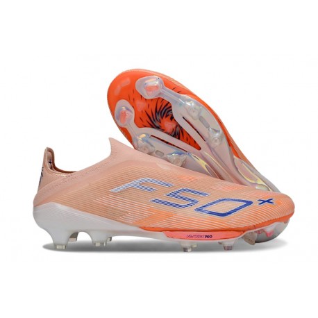 Bota Adidas F50 + Sin Cordones FG Arancione Azul
