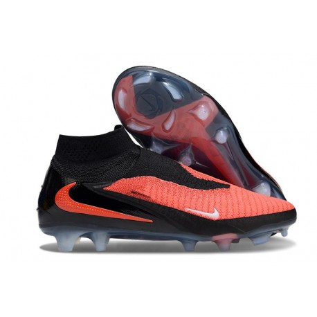 Bota De Fútbol Nike Phantom 6 High Elite Fg Carmesí Vivo Negro