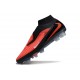 Bota De Fútbol Nike Phantom 6 High Elite Fg Carmesí Vivo Negro