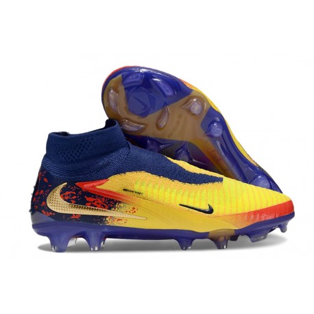 Bota De Fútbol Nike Phantom 6 High Elite Fg Amarillo Negro Rojo