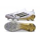 Zapatos Adidas F50 Elite Laceless FG Blanco Negro Met Dorado