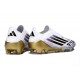Zapatos Adidas F50 Elite Laceless FG Blanco Negro Met Dorado