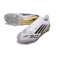 Zapatos Adidas F50 Elite Laceless FG Blanco Negro Met Dorado