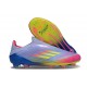 Zapatos Adidas F50 Elite Laceless FG Azul Fusion Limón Lúcido Rosa Lúcido