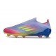 Zapatos Adidas F50 Elite Laceless FG Azul Fusion Limón Lúcido Rosa Lúcido