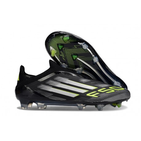 Zapatos Adidas F50 Elite Laceless FG Negro Blanco Amarillo
