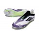 Zapatos Adidas F50 Elite Laceless FG X Messi Ftwr Blanco Negro Morado Unity