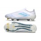 Zapatos Adidas F50 Elite Laceless FG Blanco Perla Met Azul