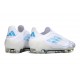 Zapatos Adidas F50 Elite Laceless FG Blanco Perla Met Azul