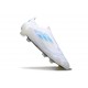 Zapatos Adidas F50 Elite Laceless FG Blanco Perla Met Azul