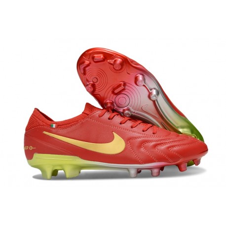 Botas Nike Tiempo Legend 10 Elite FG Rojo Dorado