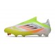 Bota de Fútbol Adidas F50 Elite Sin Cordones FG Blanco Amarillo Naranja