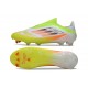 Bota de Fútbol Adidas F50 Elite Sin Cordones FG Blanco Amarillo Naranja