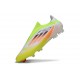 Bota de Fútbol Adidas F50 Elite Sin Cordones FG Blanco Amarillo Naranja
