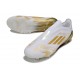 Bota de Fútbol Adidas F50 Elite Sin Cordones FG Blanco Met Dorado