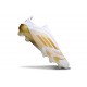 Bota de Fútbol Adidas F50 Elite Sin Cordones FG Blanco Met Dorado