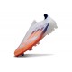 Bota de Fútbol Adidas F50 Elite Sin Cordones FG Ftwr Blanco Rojo Azul Lúcido