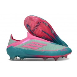 Adidas F50 Elite Sin Cordones FG Flash Agua Rosa Lúcido Lucid Cyan