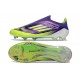 Adidas F50 Elite Sin Cordones FG Morado Rush Ftwr Blanco Limón Lúcido
