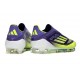 Adidas F50 Elite Sin Cordones FG Morado Rush Ftwr Blanco Limón Lúcido