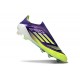 Adidas F50 Elite Sin Cordones FG Morado Rush Ftwr Blanco Limón Lúcido