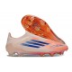 Bota de Fútbol Adidas F50 Elite Sin Cordones FG Naranja Azul