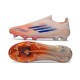 Bota de Fútbol Adidas F50 Elite Sin Cordones FG Naranja Azul