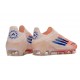 Bota de Fútbol Adidas F50 Elite Sin Cordones FG Naranja Azul