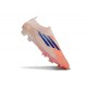 Bota de Fútbol Adidas F50 Elite Sin Cordones FG Naranja Azul
