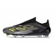 Bota de Fútbol Adidas F50 Elite Sin Cordones FG Negro Hierro Met. Limón Lúcido