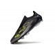 Bota de Fútbol Adidas F50 Elite Sin Cordones FG Negro Hierro Met. Limón Lúcido
