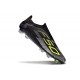 Bota de Fútbol Adidas F50 Elite Sin Cordones FG Negro Hierro Met. Limón Lúcido