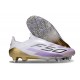 Bota de Fútbol Adidas F50 Elite Sin Cordones FG Blanco Negro Violeta