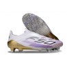 Bota de Fútbol Adidas F50 Elite Sin Cordones FG Blanco Negro Violeta