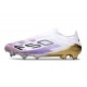 Bota de Fútbol Adidas F50 Elite Sin Cordones FG Blanco Negro Violeta