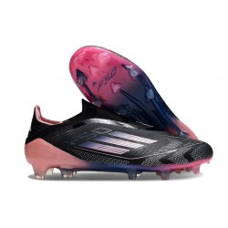 Bota de Fútbol Adidas F50 Elite Sin Cordones FG Negro Rosa