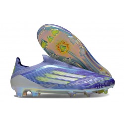 Adidas F50 Elite Sin Cordones FG Violeta Tone Limón Lúcido Morado Rush