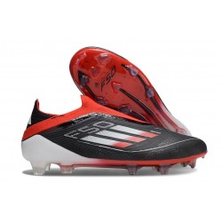 Bota de Fútbol Adidas F50 Elite Sin Cordones FG Negro Rojo Blanco
