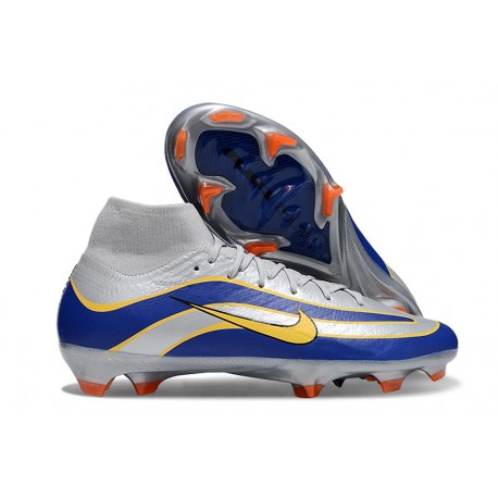 Nike Air Zoom Mercurial Superfly 10 Elite FG Plateada Azul Amarillo